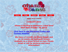 Tablet Screenshot of ohanadanes.com